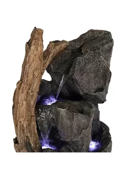 Promo 🔔 Cascading Mountainside Water Fountain with LED Lights - 35 in by Sunnydaze Decor 🔥 -Sunnydaze Decor Shop Belk 1000