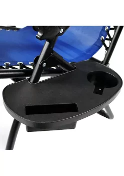 Deals 😀 Sunnydaze Zero Gravity Lounge Chair with Pillow & Cup Holder - Navy Blue by Sunnydaze Decor 🛒 -Sunnydaze Decor Shop Belk 10018