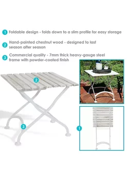 Top 10 🥰 Sunnydaze White European Chestnut Wood Folding Square Side Table - 20-Inch by Sunnydaze Decor 🔥 -Sunnydaze Decor Shop Belk 10052