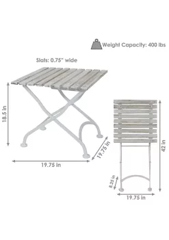 Top 10 🥰 Sunnydaze White European Chestnut Wood Folding Square Side Table - 20-Inch by Sunnydaze Decor 🔥 -Sunnydaze Decor Shop Belk 10053
