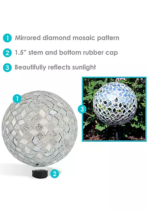Cheap โ Mirrored Diamond Mosaic Gazing Globe - 10 in - Gray by Sunnydaze Decor ๐ฅฐ 5 Cheap โ Mirrored Diamond Mosaic Gazing Globe - 10 in - Gray by Sunnydaze Decor ๐ฅฐ - Image 3