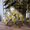 Outlet 👍 6-Bottle Steel Wire Triangular Tabletop Wine Rack - White by Sunnydaze Decor 🎉 -Sunnydaze Decor Shop Belk 10109