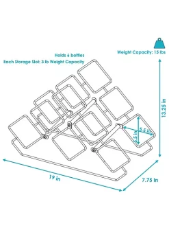Outlet 👍 6-Bottle Steel Wire Triangular Tabletop Wine Rack - White by Sunnydaze Decor 🎉 -Sunnydaze Decor Shop Belk 10112