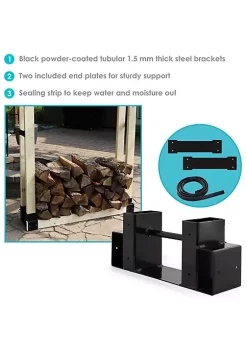 Top 10 😀 Powder-Coated Steel Adjustable Firewood Log Rack Bracket Kit by Sunnydaze Decor 💯 -Sunnydaze Decor Shop Belk 10129