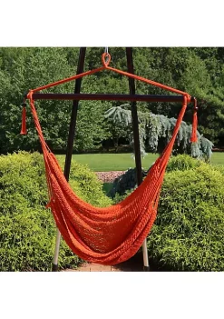 Best reviews of 🎉 Sunnydaze Hanging Caribbean XL Hammock Chair - Orange by Sunnydaze Decor 🎉