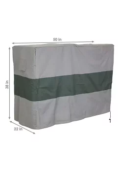 Deals 🌟 Sunnydaze Log Rack Cover - Gray with Green Stripe - 4-Foot by Sunnydaze Decor 🤩 -Sunnydaze Decor Shop Belk 10155