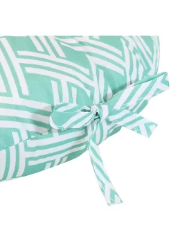 Best Sale 👍 Sunnydaze Polyester Round Patio Seat Cushions - Set of 2 - Green Woven Diamond by Sunnydaze Decor 🛒 -Sunnydaze Decor Shop Belk 10159