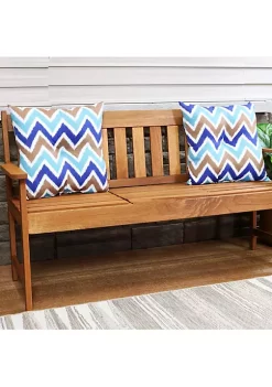 Hot Sale 😉 Sunnydaze 2 Outdoor Tufted Back Cushions - 19 x 19-Inch - Chevron Bliss by Sunnydaze Decor ❤️ -Sunnydaze Decor Shop Belk 10179