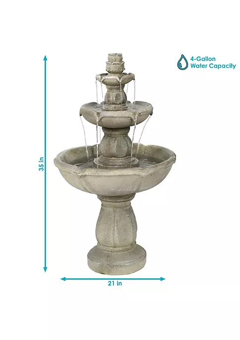 Top 10 ✔️ Birds' Delight Fiberglass Outdoor 3-Tier Water Fountain by Sunnydaze Decor ✨ 7 Top 10 ✔️ Birds' Delight Fiberglass Outdoor 3-Tier Water Fountain by Sunnydaze Decor ✨ - Image 5