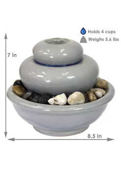 Cheap 😍 Sunnydaze Smooth Cascade Ceramic Indoor Tabletop Water Fountain - 7-Inch by Sunnydaze Decor 🤩 -Sunnydaze Decor Shop Belk 10197