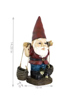 Flash Sale 🛒 Sunnydaze Peter with a Pair of Pails Garden Gnome by Sunnydaze Decor 😀 -Sunnydaze Decor Shop Belk 10202