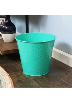 Coupon ⭐ Sunnydaze Steel Planter with Hexagon Pattern - Set of 4 - Teal by Sunnydaze Decor 🎁