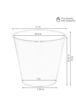 Coupon ⭐ Sunnydaze Steel Planter with Hexagon Pattern - Set of 4 - Teal by Sunnydaze Decor 🎁 -Sunnydaze Decor Shop Belk 10212