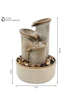 Hot Sale 👏 Sunnydaze Tiered Carafe Ceramic Indoor Tabletop Water Fountain - 10-Inch by Sunnydaze Decor 😉 -Sunnydaze Decor Shop Belk 10218