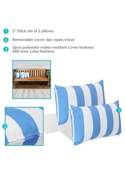 Outlet 🤩 Sunnydaze 2 Outdoor Lumbar Throw Pillows - 12 x 20-Inch - Beach-Bound Stripe by Sunnydaze Decor ✨ 11 Outlet 🤩 Sunnydaze 2 Outdoor Lumbar Throw Pillows - 12 x 20-Inch - Beach-Bound Stripe by Sunnydaze Decor ✨ -Sunnydaze Decor Shop Belk 10234