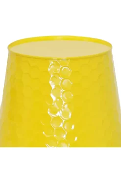 Buy ⌛ Sunnydaze Steel Planter with Hexagon Pattern - Yellow - Set of 4 by Sunnydaze Decor 🎁 -Sunnydaze Decor Shop Belk 10245