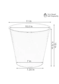 Buy ⌛ Sunnydaze Steel Planter with Hexagon Pattern - Yellow - Set of 4 by Sunnydaze Decor 🎁 -Sunnydaze Decor Shop Belk 10246