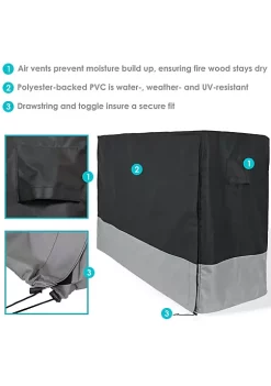 Discount ⌛ Sunnydaze Log Rack Cover - Gray and Black - Water-Resistant - 4-Foot by Sunnydaze Decor ⌛ 10 Discount ⌛ Sunnydaze Log Rack Cover - Gray and Black - Water-Resistant - 4-Foot by Sunnydaze Decor ⌛ -Sunnydaze Decor Shop Belk 10275