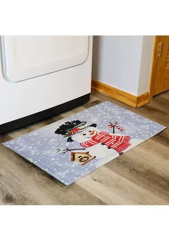 Cheapest 🥰 Sunnydaze 17.5-inch x 29-inch Indoor Rubber-Backed Holiday Entrance Mat - Snowman White by Sunnydaze Decor 👏