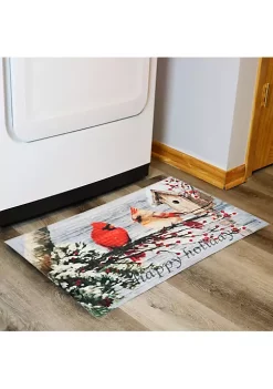 Cheap 🎁 Sunnydaze 17.5-inch x 29-inch Indoor Rubber-Backed Holiday Entrance Mat - Cardinal Red by Sunnydaze Decor 👏 -Sunnydaze Decor Shop Belk 10294