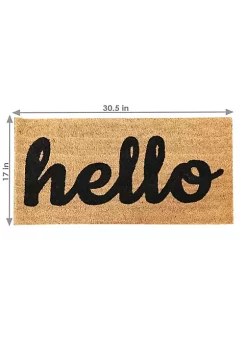 Top 10 🌟 Sunnydaze 17-inch x 30-inch Indoor/Outdoor PVC/Coir Hello Entrance Mat by Sunnydaze Decor 🤩 -Sunnydaze Decor Shop Belk 10305