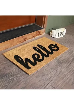 Top 10 🌟 Sunnydaze 17-inch x 30-inch Indoor/Outdoor PVC/Coir Hello Entrance Mat by Sunnydaze Decor 🤩 -Sunnydaze Decor Shop Belk 10306