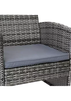 Promo ⌛ Ardfield Rattan 4-Piece Patio Furniture Set - Mixed Gray by Sunnydaze Decor ⭐ -Sunnydaze Decor Shop Belk 1112