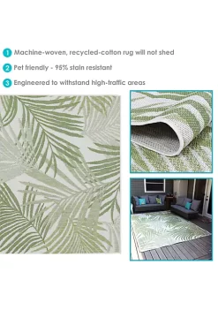 Best deal 🎉 Tropical Illusions Outdoor Area Rug - Verdant - 8 ft x 10 ft by Sunnydaze Decor 🎉 -Sunnydaze Decor Shop Belk 1119