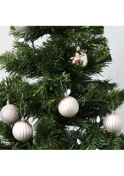 Promo 😍 Beautiful Bauble 25-Piece Plastic 🎅 Christmas Ornament Set - Silver by Sunnydaze Decor 🤩 -Sunnydaze Decor Shop Belk 1151