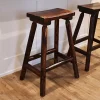 Cheap 🔥 Provincial Fir Wood Indoor/Outdoor Bar Stool - Charred Finish by Sunnydaze Decor 🎁 -Sunnydaze Decor Shop Belk 1152