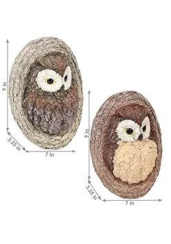 Flash Sale 🛒 Sunnydaze Winifred and Wesley the Wise Old Owls Resin Tree Hugger Decoration by Sunnydaze Decor 🌟 -Sunnydaze Decor Shop Belk 1171