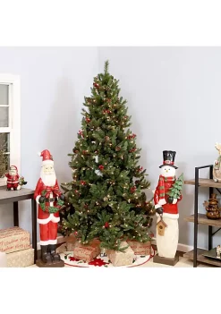 Promo ❤️ Sunnydaze 7' Merry Berries Pre-Lit Artificial ❄ Christmas Tree by Sunnydaze Decor 🥰 -Sunnydaze Decor Shop Belk 1196