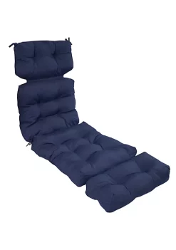 Brand new 🧨 Indoor/Outdoor Olefin Tufted Chaise Lounge Chair Cushions - Blue by Sunnydaze Decor 💯 -Sunnydaze Decor Shop Belk 1208