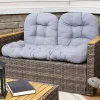 Best Sale 😀 Indoor/Outdoor Olefin 3-Piece Tufted Settee Cushion Set - Gray by Sunnydaze Decor 🔥 -Sunnydaze Decor Shop Belk 1213