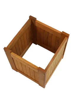 Hot Sale 😉 Meranti Wood Indoor/Outdoor Decorative Square Planter Box - 16 in by Sunnydaze Decor 💯 -Sunnydaze Decor Shop Belk 1225
