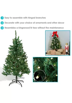 Deals 🔥 Tannenbaum Indoor Pre-Lit Artificial 🎁 Christmas Tree - 4 ft by Sunnydaze Decor 😀 -Sunnydaze Decor Shop Belk 123