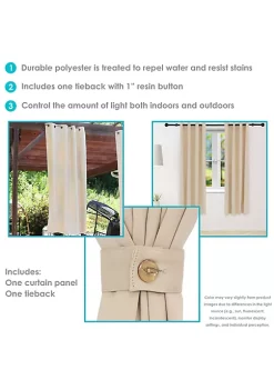 Buy 🔔 Room Darkening Curtain Panel - Beige - 52 in x 84 in by Sunnydaze Decor 🤩 -Sunnydaze Decor Shop Belk 1284