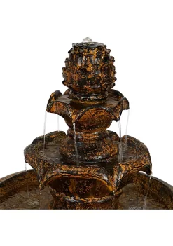 Buy 🛒 Ornate Elegance Outdoor Solar Fountain with Battery - Rustic by Sunnydaze Decor 🔥 -Sunnydaze Decor Shop Belk 1295