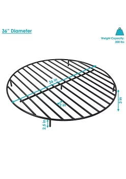 Top 10 😀 36 in Steel Round Outdoor Fire Pit Grate with Heat Resistance by Sunnydaze Decor 😀 -Sunnydaze Decor Shop Belk 1314