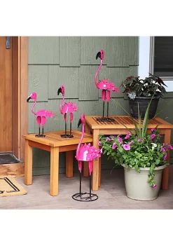 Best deal 🌟 Sunnydaze Flamingo Family Fiesta Metal Yard Art Statues by Sunnydaze Decor ✔️ -Sunnydaze Decor Shop Belk 1333