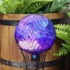 Buy 🧨 Blue Peaceful Waves Rippled Glass Gazing Globe - 10 in by Sunnydaze Decor 🥰 -Sunnydaze Decor Shop Belk 1368