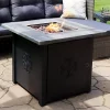 Outlet 🥰 30 in Square MGO Propane Gas Fire Pit Table with Lava Rocks by Sunnydaze Decor ✨