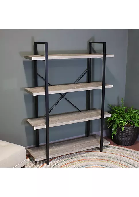 Cheap โค๏ธ 4-Tier Industrial Open-Shelf Bookshelf - Oak Gray by Sunnydaze Decor ๐ฏ 3 Cheap โค๏ธ 4-Tier Industrial Open-Shelf Bookshelf - Oak Gray by Sunnydaze Decor ๐ฏ