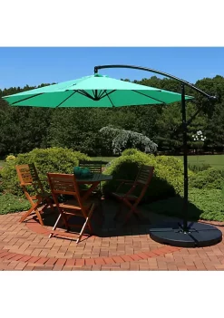 Top 10 🛒 9.5 ft Cantilever Offset Patio Umbrella with Crank - Seafoam by Sunnydaze Decor ✨ -Sunnydaze Decor Shop Belk 1420
