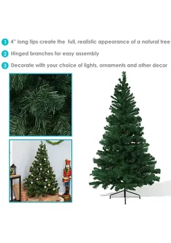 Promo ⭐ Sunnydaze Faux Canadian Pine 🎄 Christmas Tree with Hinged Branches - 7-Foot by Sunnydaze Decor 😉 -Sunnydaze Decor Shop Belk 1429