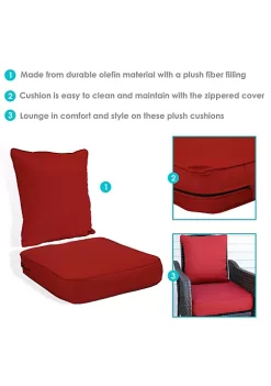 Buy 🤩 Indoor/Outdoor Polyester Back and Seat Cushions - Red by Sunnydaze Decor 😉 -Sunnydaze Decor Shop Belk 1435