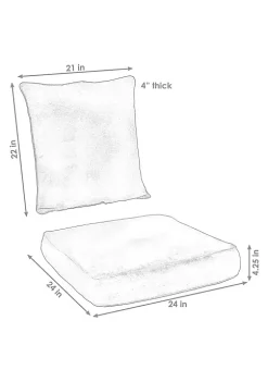 Buy 🤩 Indoor/Outdoor Polyester Back and Seat Cushions - Red by Sunnydaze Decor 😉 -Sunnydaze Decor Shop Belk 1436