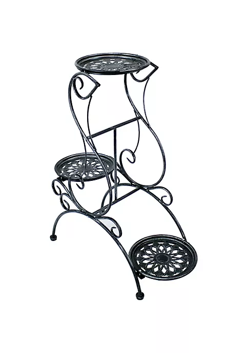 Best deal 🧨 Dark Gray Steel 3-Tier Victorian Staggered Plant Stand - 31.5 in by Sunnydaze Decor ⭐ 4 Best deal 🧨 Dark Gray Steel 3-Tier Victorian Staggered Plant Stand - 31.5 in by Sunnydaze Decor ⭐ - Image 2