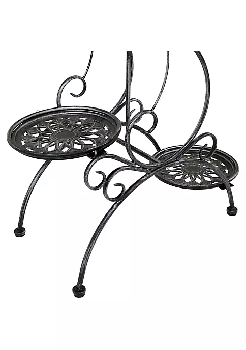 Best deal 🧨 Dark Gray Steel 3-Tier Victorian Staggered Plant Stand - 31.5 in by Sunnydaze Decor ⭐ 5 Best deal 🧨 Dark Gray Steel 3-Tier Victorian Staggered Plant Stand - 31.5 in by Sunnydaze Decor ⭐ - Image 3