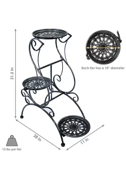Best deal 🧨 Dark Gray Steel 3-Tier Victorian Staggered Plant Stand - 31.5 in by Sunnydaze Decor ⭐ 12 Best deal 🧨 Dark Gray Steel 3-Tier Victorian Staggered Plant Stand - 31.5 in by Sunnydaze Decor ⭐ -Sunnydaze Decor Shop Belk 1442